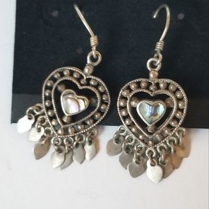 Sterling Silver heart earrings